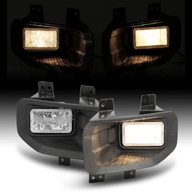 HECASA Pair Fog Lights Compatible with 2015-2017 Ford F150 F-150 Replacement for FO2592235 FO2593235 FL3Z15201B FL3Z15200B w/Halogen Bulbs Driver & Passenger Side - Clear Lens