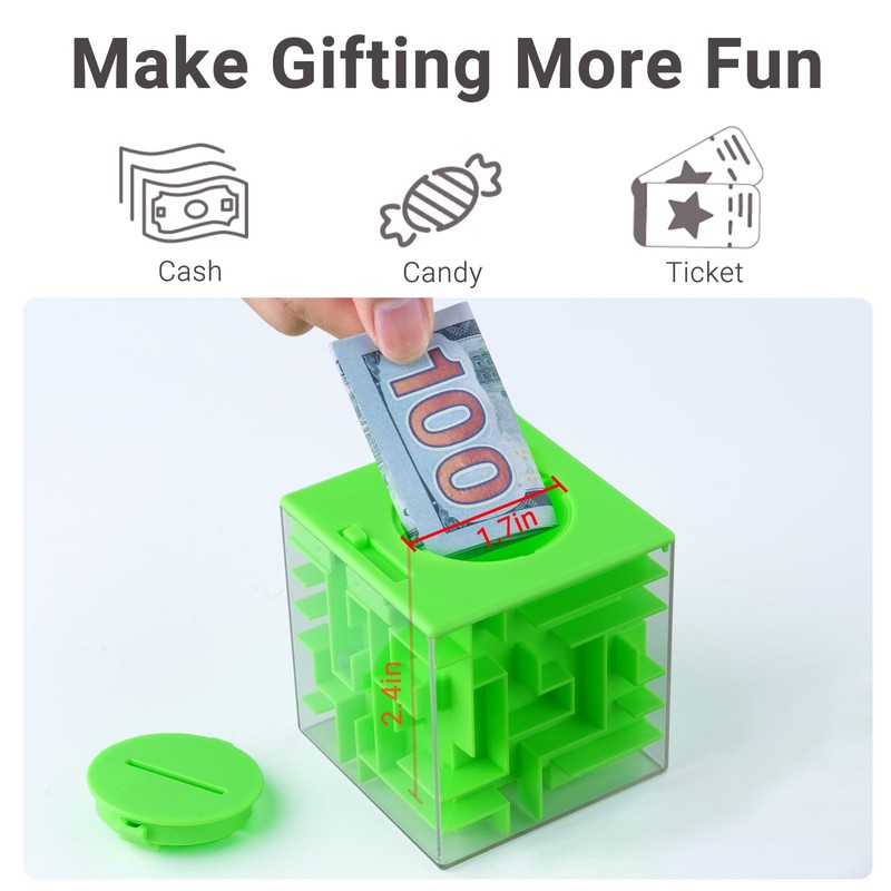 iKeelo Money Maze Puzzle Box (2 Pack) for Kids and