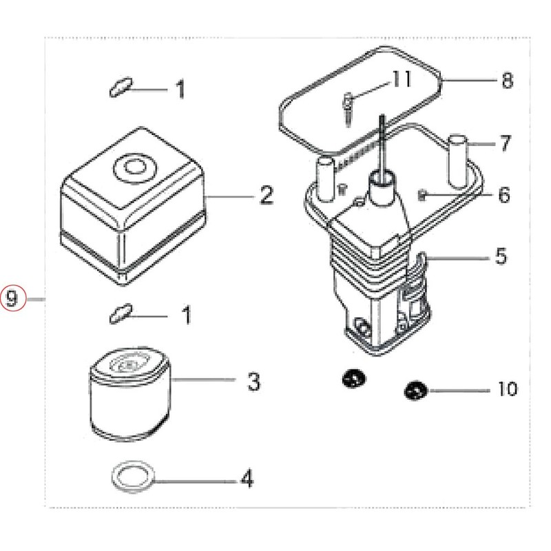 Spare Part LIFAN Air filter for 6,5 hp petrol /