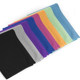 NUOYEE 8 Pack Cooling Towel for Neck and Face,Gym Fitness Hiking Running Yoga Workout Sweat Ice Towel (Multicolor-05)