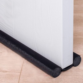 Draught Excluder for Doors 2-Piece Set Can Be Cut To The Desired Size Door Bottom Seal Durable And Aesthetically Appealing Door Draught Excluder Noise Reduction