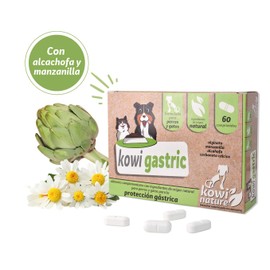 Kowinature Kowi Gastric Dietary Supplement and Dietary Supplement for Dogs and Cats of All Ages and Breeds Natural Ingredients Contribution to Your Stomach Protection Box 60 Capsules
