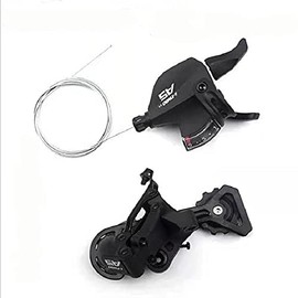 CNCLOL Bike Rear Derailleur 9 Speed Right Shifter Set for Shimano/sram