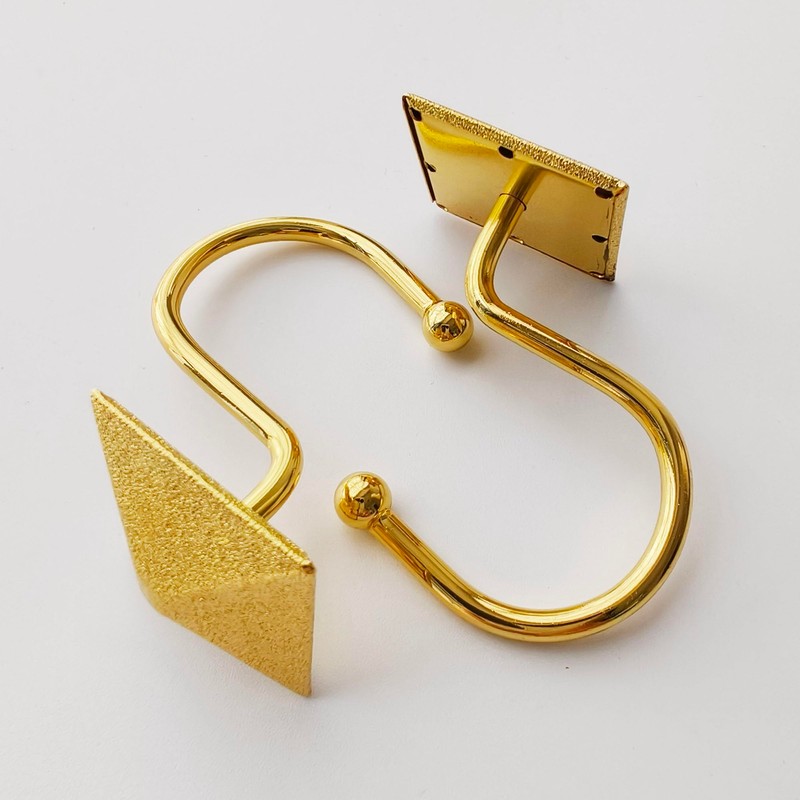 EleCharm Gorgeous Gold Shower Curtain Hooks Rings, Set of 12