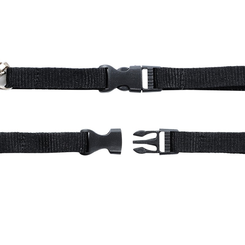 [Wisdompro] ネックストラップ 首かけ 平紐 落下・紛失防止 携帯/スマホ・名札・USBメモリ・キー・マスコット・ホイッスル・笛用 バックル式 着脱機能 カニカン・松葉付き 【10本組