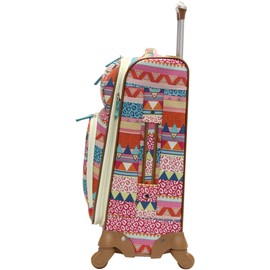 Lily Bloom Carry On Expandable Design Pattern Luggage With Spinner Wheels (20in, On the Prowl)