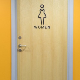 MAGICLULU Toilet Room Sign Women Restroom Sign Acrylic Female Toilet Door Label Sign for Offices Businesses Restaurants Dressing Room Acrylic Toilet Sign