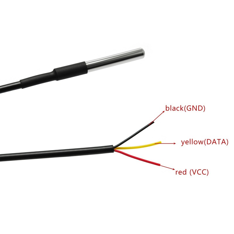 Gikfun 5PCS 1M DS18B20 Temperature Sensor Waterproof Digital Thermal Probe