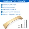 WEAVERBIRD 10 Pack Cabinet Handles Gold 3-3/4" Aluminum Alloy Drawer