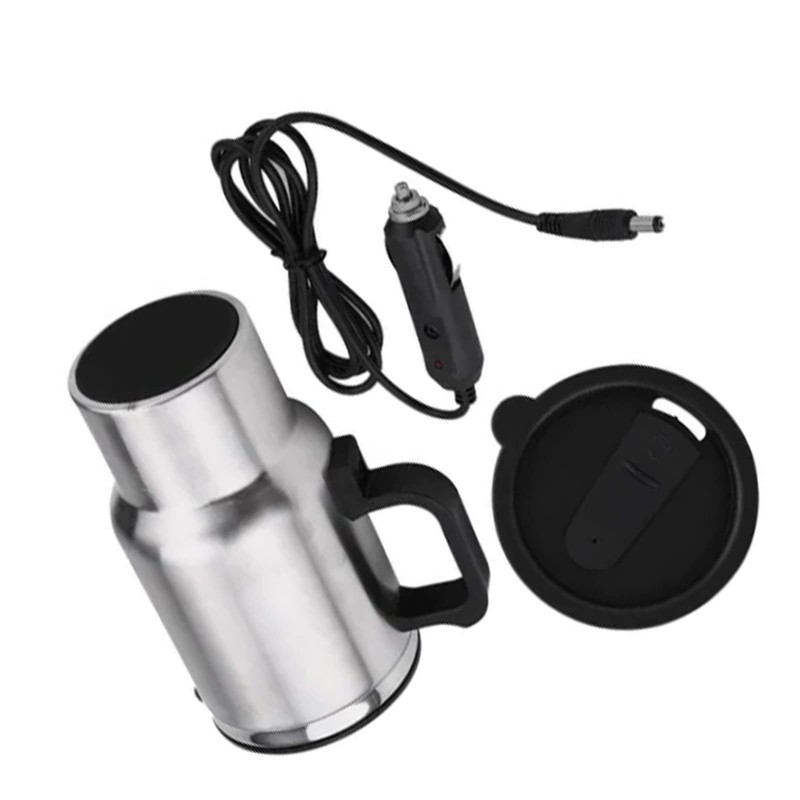 Glomora 12V Car Heating Cup, 300ml Stainless Steel Travel Electric