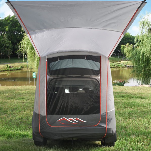 DLUCKY SUV Trunk Tents,car Camping Essentials,car Tent Rainproof, Sun Protection Sunshade, and Mesh Transparent Mosquito net,Universal SUV Waterproof 3500MM UPF 50+
