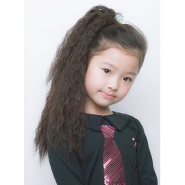 Priscilla Girls Scrunchy Waffle GVS-01 Heat Resistant TDB Dark Bouurane