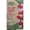Holiday Living 25 ct. C9 LED 12Ft. Red and White