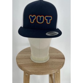 Yupoong YP Classics Yupoong Flat Bill “YUT” Trucker Cap Structured Meshback Snapback