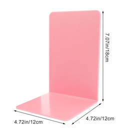 ibasenice 2pcs Office Accessories Bookshelf Book Stand Reading Book Stand Ends Bookshelf Desktop Book Organizer Decorative Book Holder Plastic PP Pink