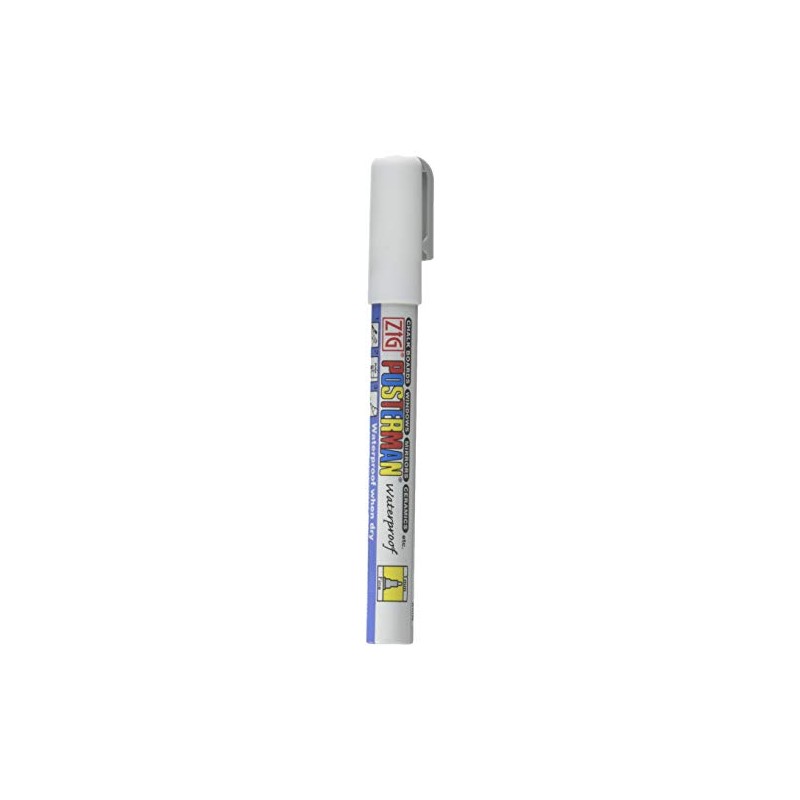 Zig Posterman White Chalkboard Marker Pen 1mm Tip - White