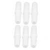 Pack of 10 Plastic Hose Nipples, Straight, Equal, with Barbs,