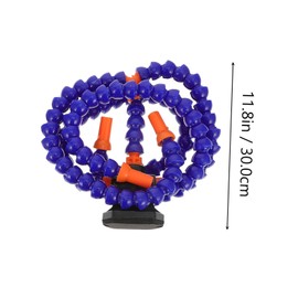 Gadpiparty 1 Set Welding Tool Holder Grabber Soldering Helping Hand Platform Welding Table Accessory Kit Strainer Four Flexible Arms Station Repair Magnifier Organiser Supplies Blue Plastic