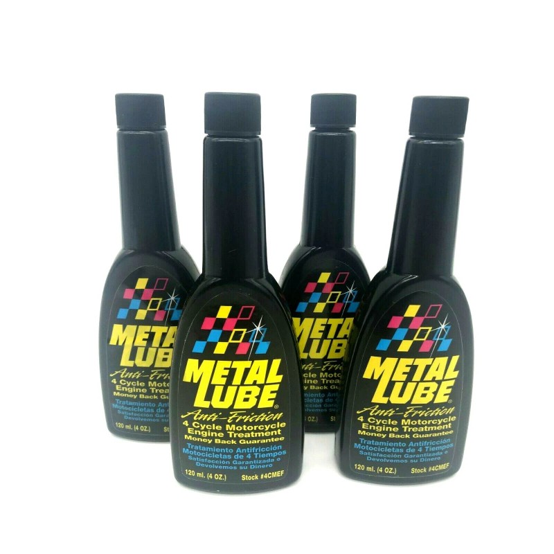 Metal Lube Engine Treatment, Anti-Friction 4 Cycle Motorcycle 4Oz -