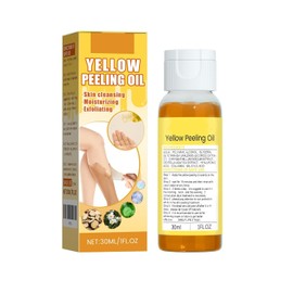 Yellow Peeling Oil, Dark Skin Peeling Oil Exfoliating Peeling Oil, Yellow Peeling Solution, Skin Whitening Exfoliator Suaviza la piel Eliminación de callos Exfoliación Fácil de
