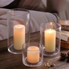 Large Hurricane Candle Holder Set of 3 Clear Candle Holders