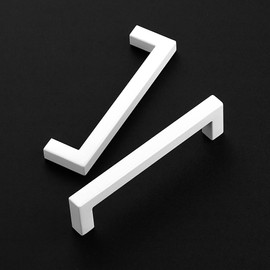 Ravinte 5 Pack 5 Inch Square Cabinet Handles - White Drawer Pulls for Kitchen, Cupboard, Cabinet Hardware