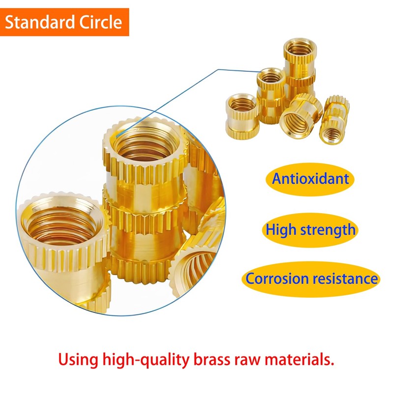 Qrity Pack of 20 Threaded Inserts, M4 x 12 x