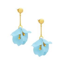 ZENZII arete de pétalos pasteles Azul