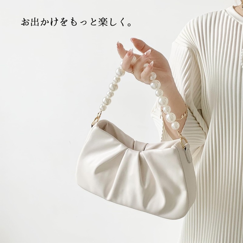 Lapimou Pearl Bag, Shoulder, Party, 2-Way, Large Capacity, Shoulder, Women's,