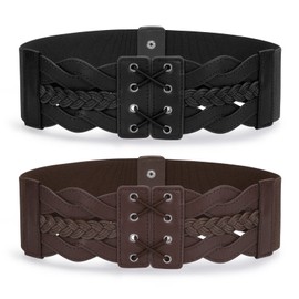 JASGOOD Women Wide Elastic Dress Belt Fashion Stretchy Waist Belt