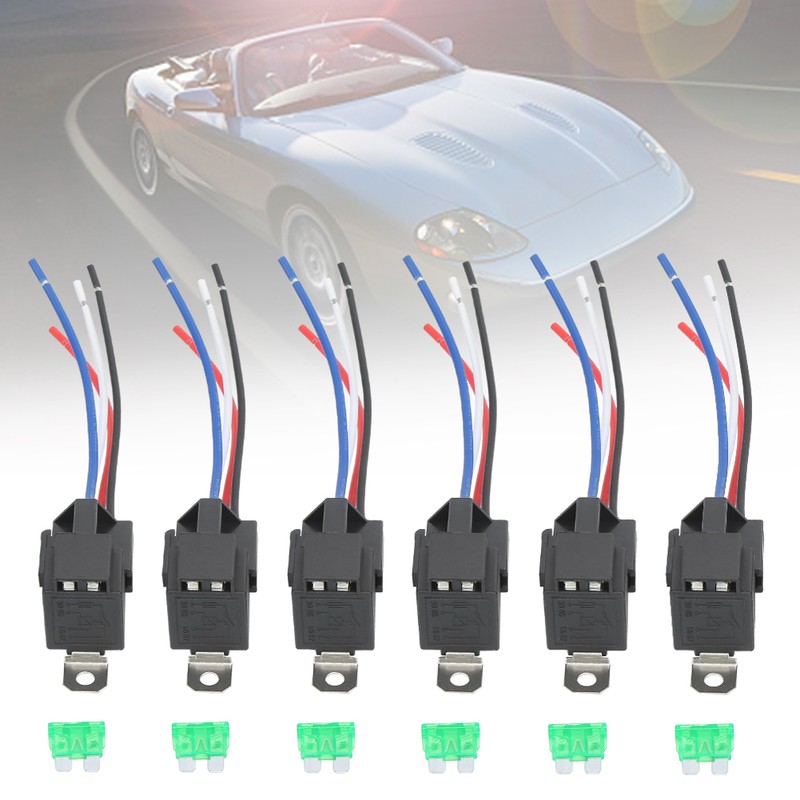 Car Automobile Electronic Relays with Safety Fuse Normally Open 30A/12VDC