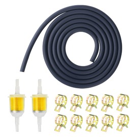 ACHANFLY Fuel Gas Line Kit, 2m Hose, 8.5mm Outer Diameter, 4.8mm Inner Diameter, 13pcs, for Small Engines, Lawnmowers, Snowmobiles, Motorcycles, Scooters