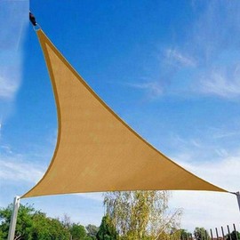 Alomejor Sun Shade Canopy Anti-UV Sun Shade Sail Garden Patio Party Protector Solar Toldos UV Block Triangle Canopy Shade Awning Toldo con 3 Cuerdas para Patio Exterior Jardin 3x3x3m