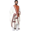 Weavers Villa Men's Woven Border White Woollen Lohi/Shawl White Large-MS-987-WHITE