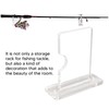 Acrylic Fishing Pole Wall Mount Bracket Stable Support Adjustable Acrylic