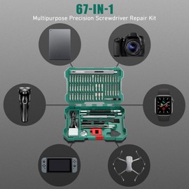 HYCHIKA Mini Electric Screwdriver,Precision Screwdriver Set with 46 Magnetic Bits, Cordless Screwdriver with LED Light, Magnetic Storage,Repair Tool Set for Phone Camera Laptop Watch