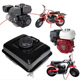 JMCHstore 1 Gallon Gas Fuel Tank W/ Fuel Gauge & Petcock for Predator 212 Hemi Engine, Coleman CT200U BT200X 196cc Mini bike, Baja warrior MB200, 200cc Go kart Parts, Honda GX160 GX200 Motor