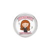 Verstellbarer Edelstahlring, 25mm Durchmesser, Handgemachte Illustration Girl Power 2