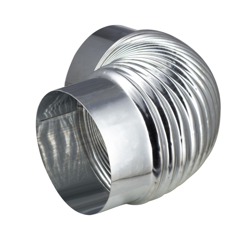 2 Pack 6 Inch Galvanized Iron 90 Degree Elbow Duct