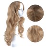 SSKHE Stylish Blonde Wavy Wig for Women, 27-Inch Long Curly