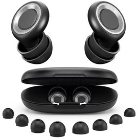 Ear Plugs for Sleeping - Total Silence! Single + Double Tip Design | 46 dB Noise Reduction & Advanced Sealing Technology | 8 Pairs (XS-L) + Case | Trusted by Millions