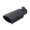 LCGP 3" Inlet Black Exhaust Tip,3" x 4" x 12"
