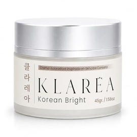KLARÉA Korean Bright 45g - Crema Iluminadora K-Beauty para Glow Coreano, Piel Opaca y Tono Desigual - Skincare Facial y Corporal para Rostro, Cuello, 