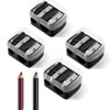 Pack of 4 Thick Pencil Sharpeners, Thick and Thin Pencils