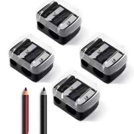 Pack of 4 Thick Pencil Sharpeners, Thick and Thin Pencils for Pencil Sharpener, Kajal Sharpener, Pencil Sharpener, Thick and Thin Pencils, Woody Cosmetic Sharpener, Handy Eyebrow Pencil