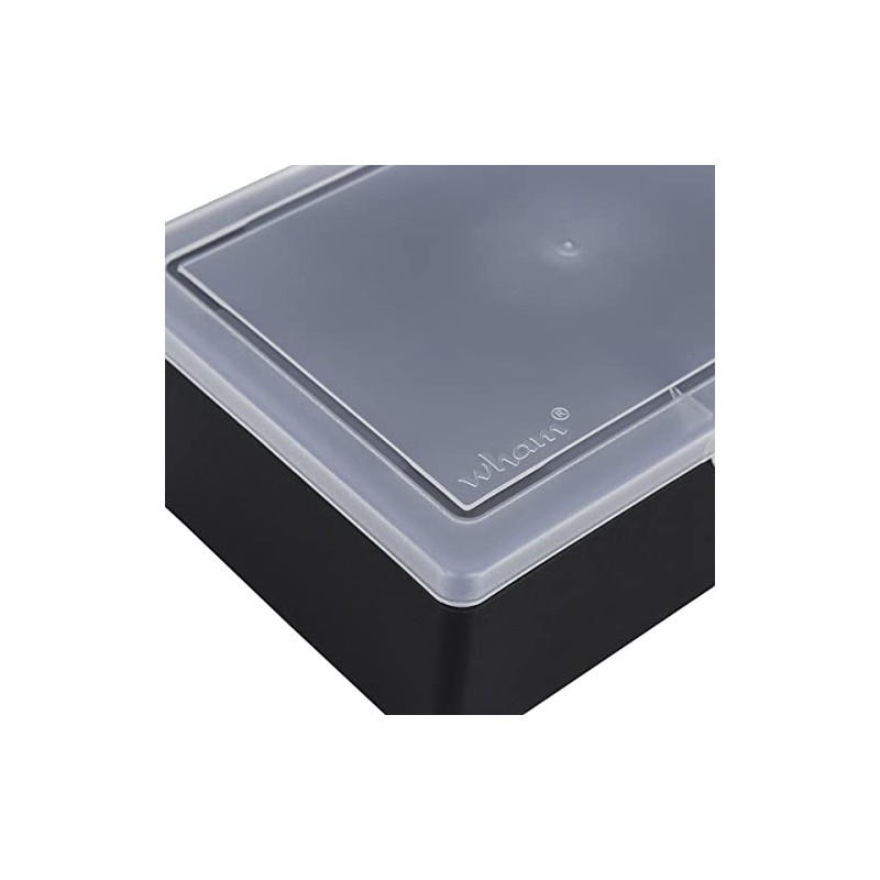 Wham Non-Compartmental 2.02 19cm Plastic Storage Box Recycled Black Clear