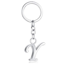 JewelBeauty Alloy 26 Letters Simple Style Letter Pendant, Rhinestone