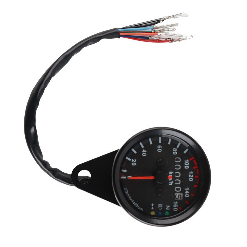 Motorcycle Odometer Speedometer K/MH Universal Backlight Signal Pack of 1