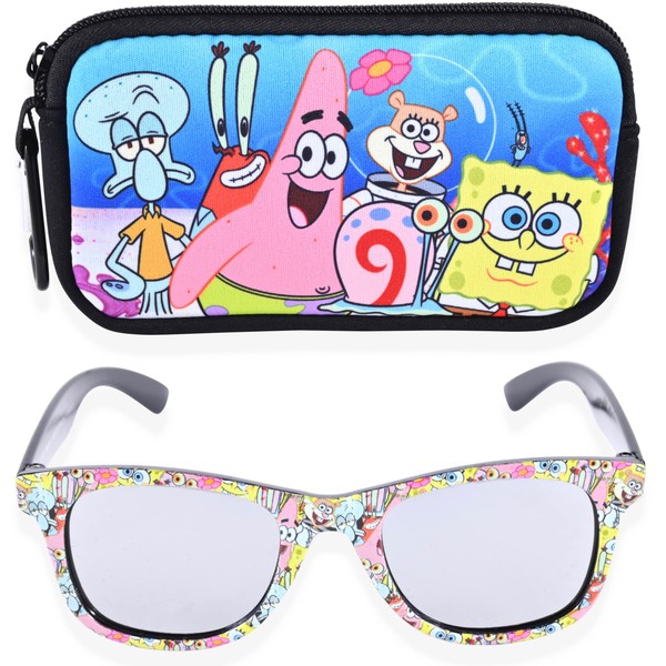 Nickelodeon SpongeBob SquarePants Boys Sunglasses for Kids and Glasses Case Set Eyewear for Toddlers (OS, Multi)