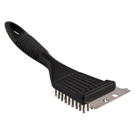 Grillbürste – 3er-Set BBQ Grillbürsten mit Messingborsten & Edelstahlschaber – Robuste Grillreiniger mit Haken zur Aufbewahrung – Ideal als Grillbürste für Gussrost, Gas- und Holzkohlegrills